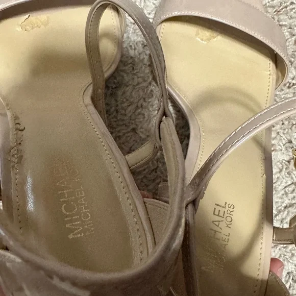 Michael Kors Women's Beige Heels - Picture 3 of 4